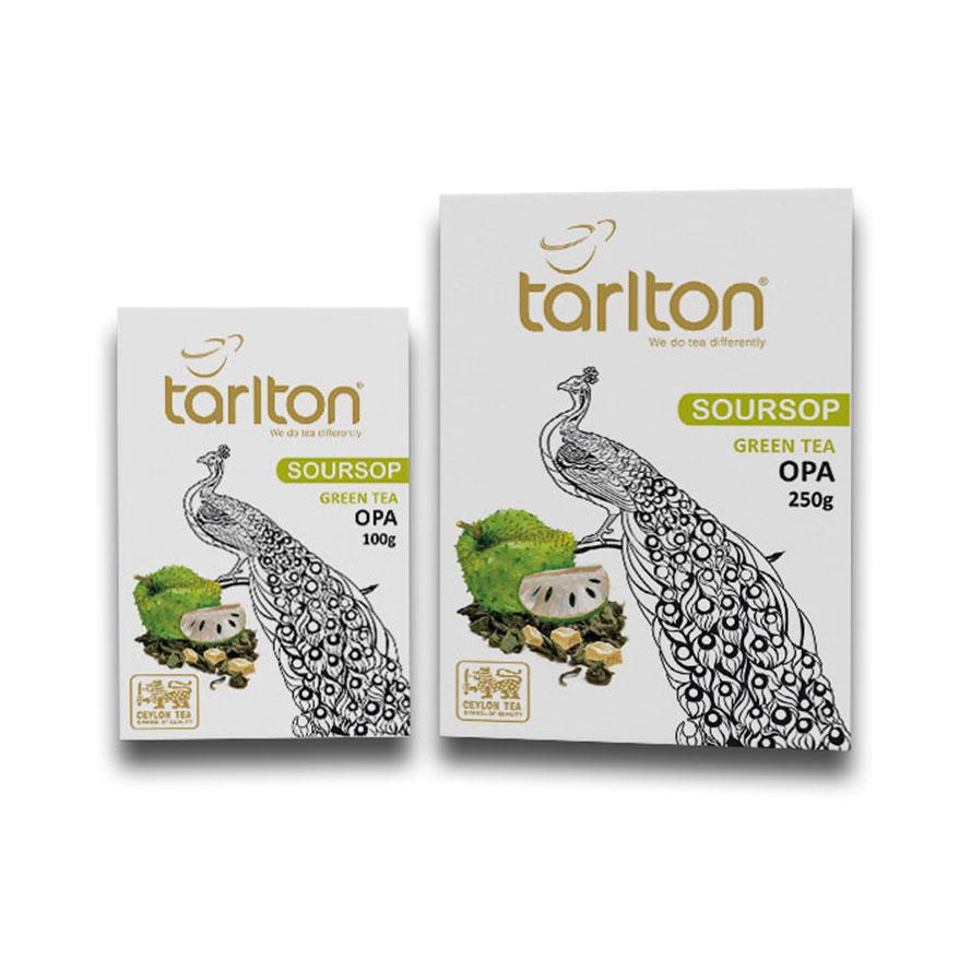 Tarlton Tea, Pure Ceylon Tea, Green Tea, Soursop Flavor, OPA, Premium Quality, Tarlton, Venture Tea, Wholesale Tea Supplier, Export, Custom Brand, Tea Company