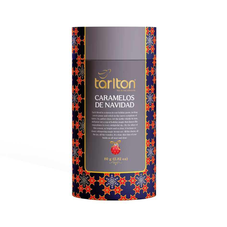 tarlton caramelos de navidad loose ceylon tea canister