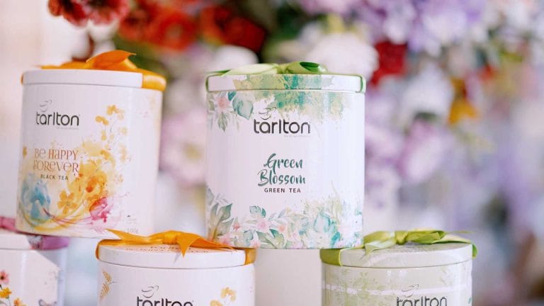 tarlton gift tea collection, pure ceylon tea, tarlton green blossom green tea